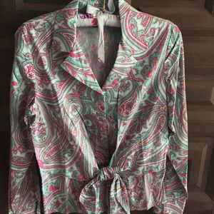 Jones New York Signature paisley blouse size Small